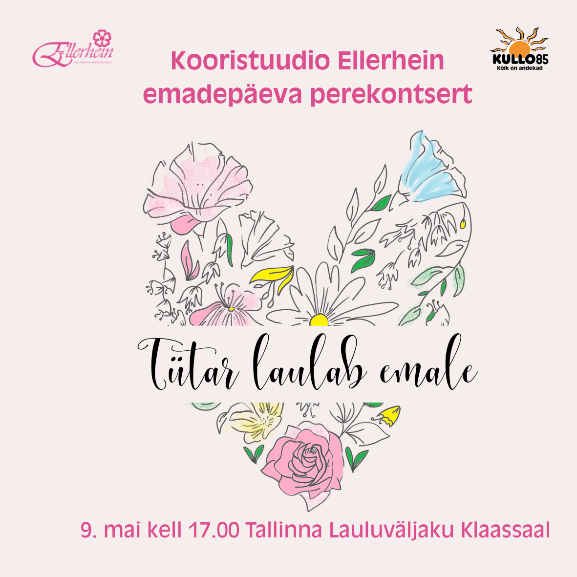 Kooristuudio Ellerhein emadepäeva perekontsert “Tütar laulab emale”